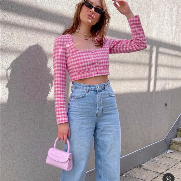 Zara | Tops | Zara Pink Gingham Top Blogger Fav | Poshmark